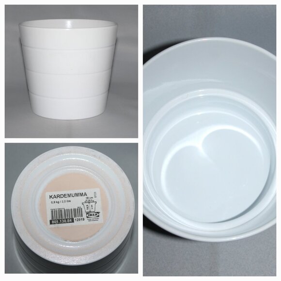 Ikea Kardemumma White Ceramic Planter - Picture 4 of 5